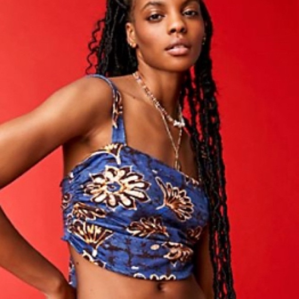 Free People All Tied Up Crop - Deep Blue Combo size small - sold out